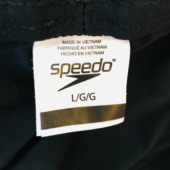 Speedo Men’s Black Swim Trunks w/ grey back yoke - Picture 7 of 8